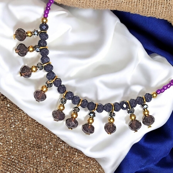 🆕Boho Luxe Amethyst Charm Anklet | Turkish Gold-Plated Artisan Piece Resort - Picture 3 of 14